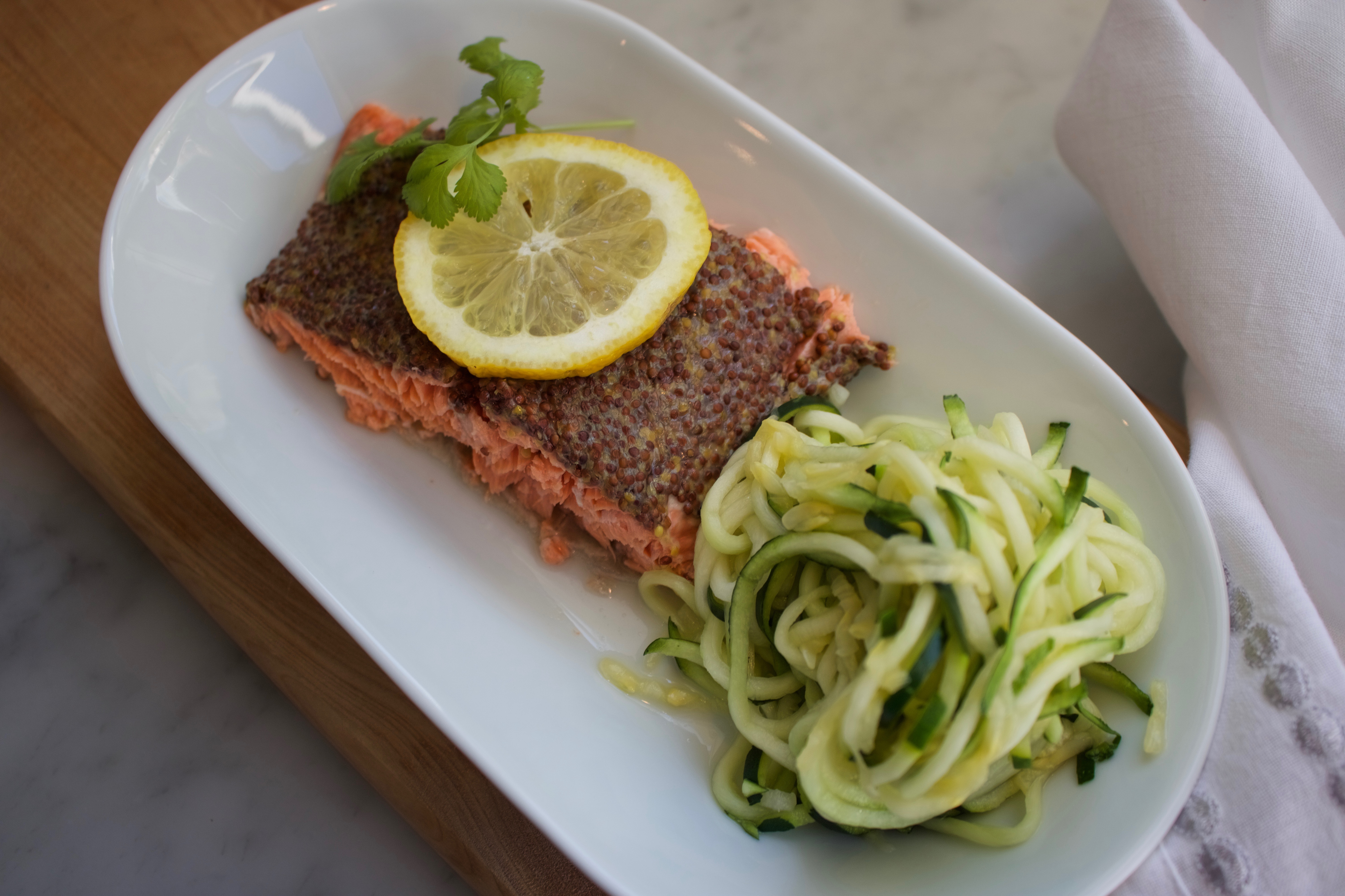 Baked Salmon with Dijon Mustard