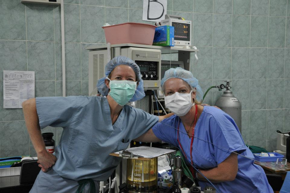 Nurse Anesthetists at Work on Medical Mission Trip in San Lucas Toliman, Guatemala