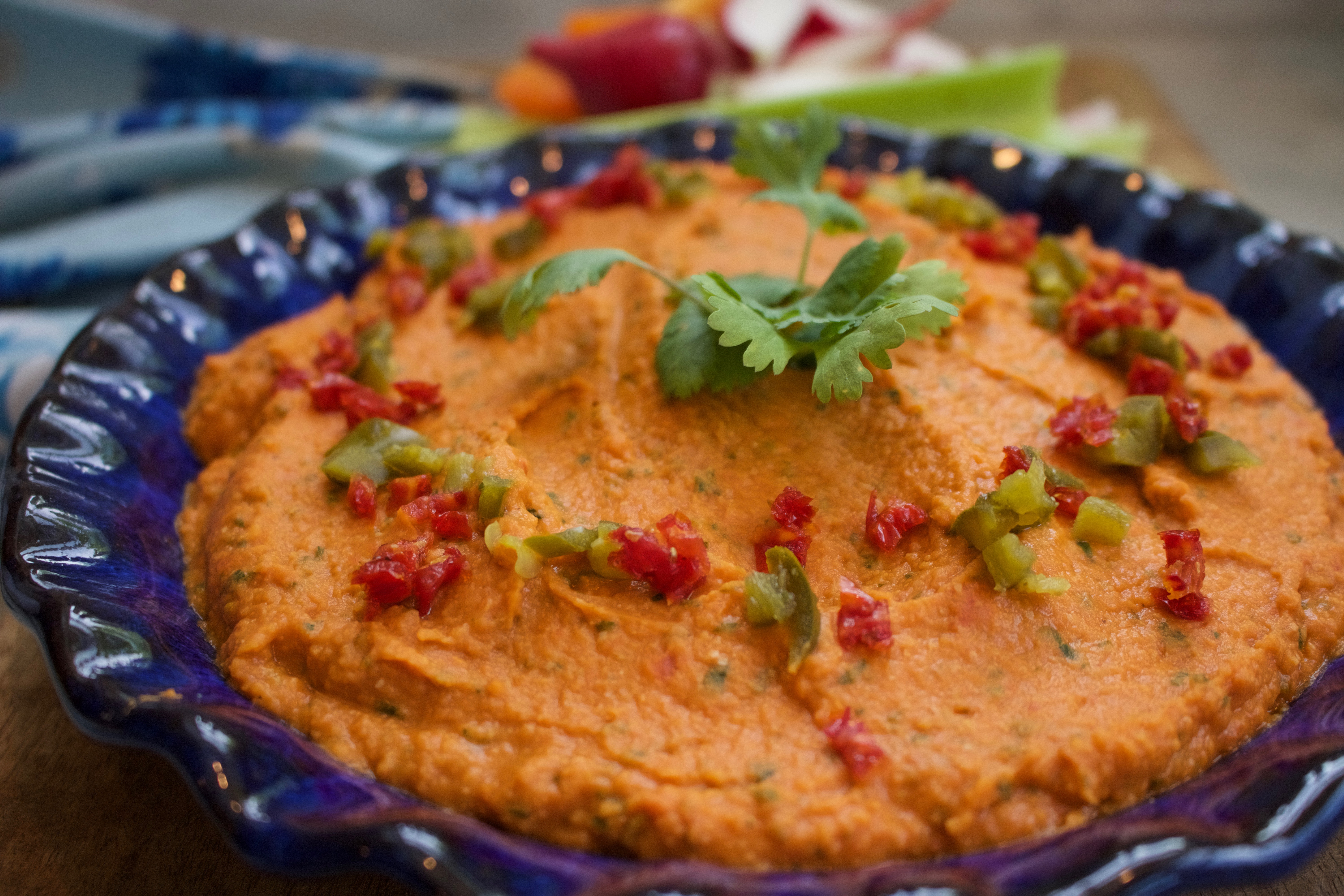 Homemade Roasted Red Pepper Hummus