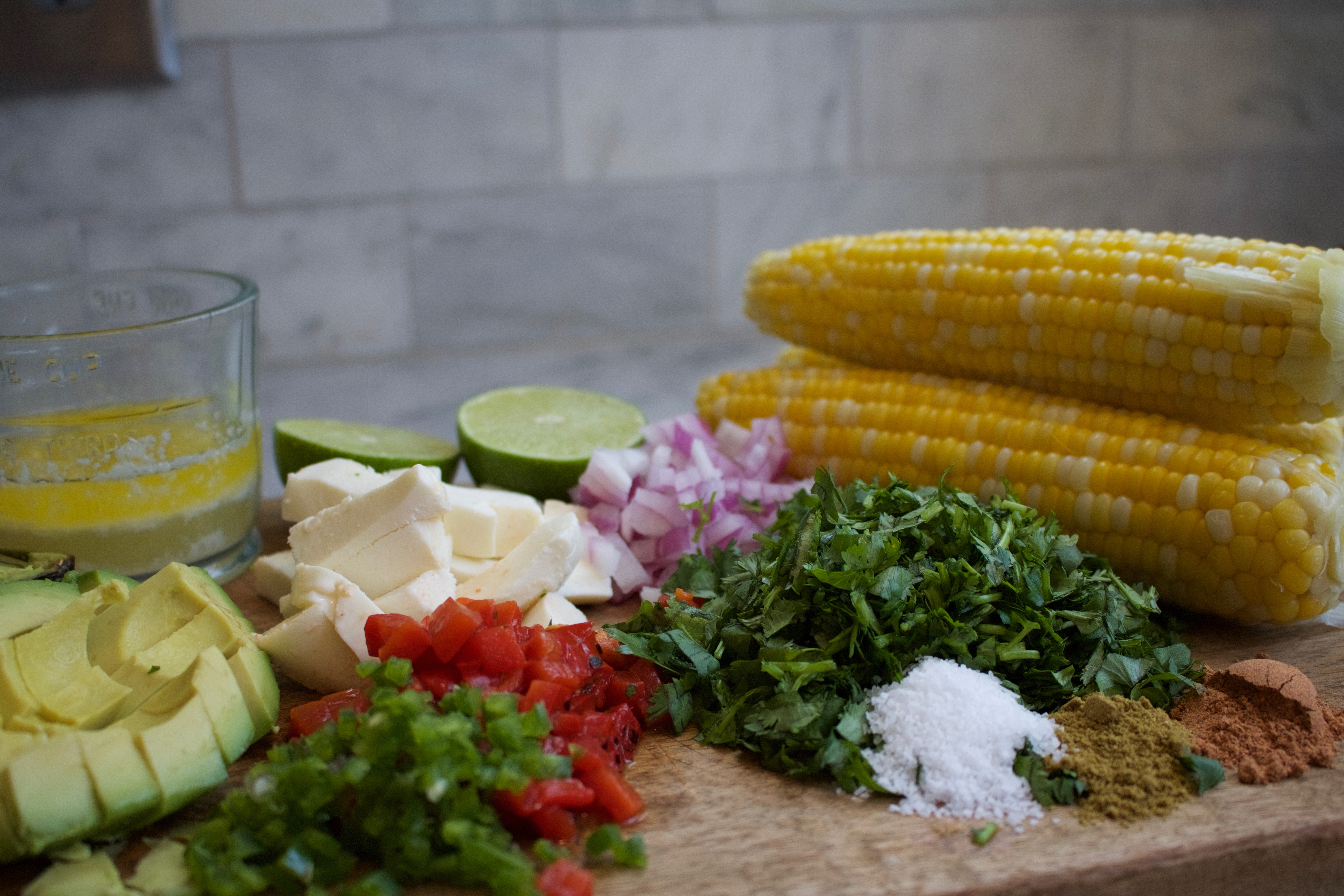 Corn Salad with Roasted Red Peppers Ingredients