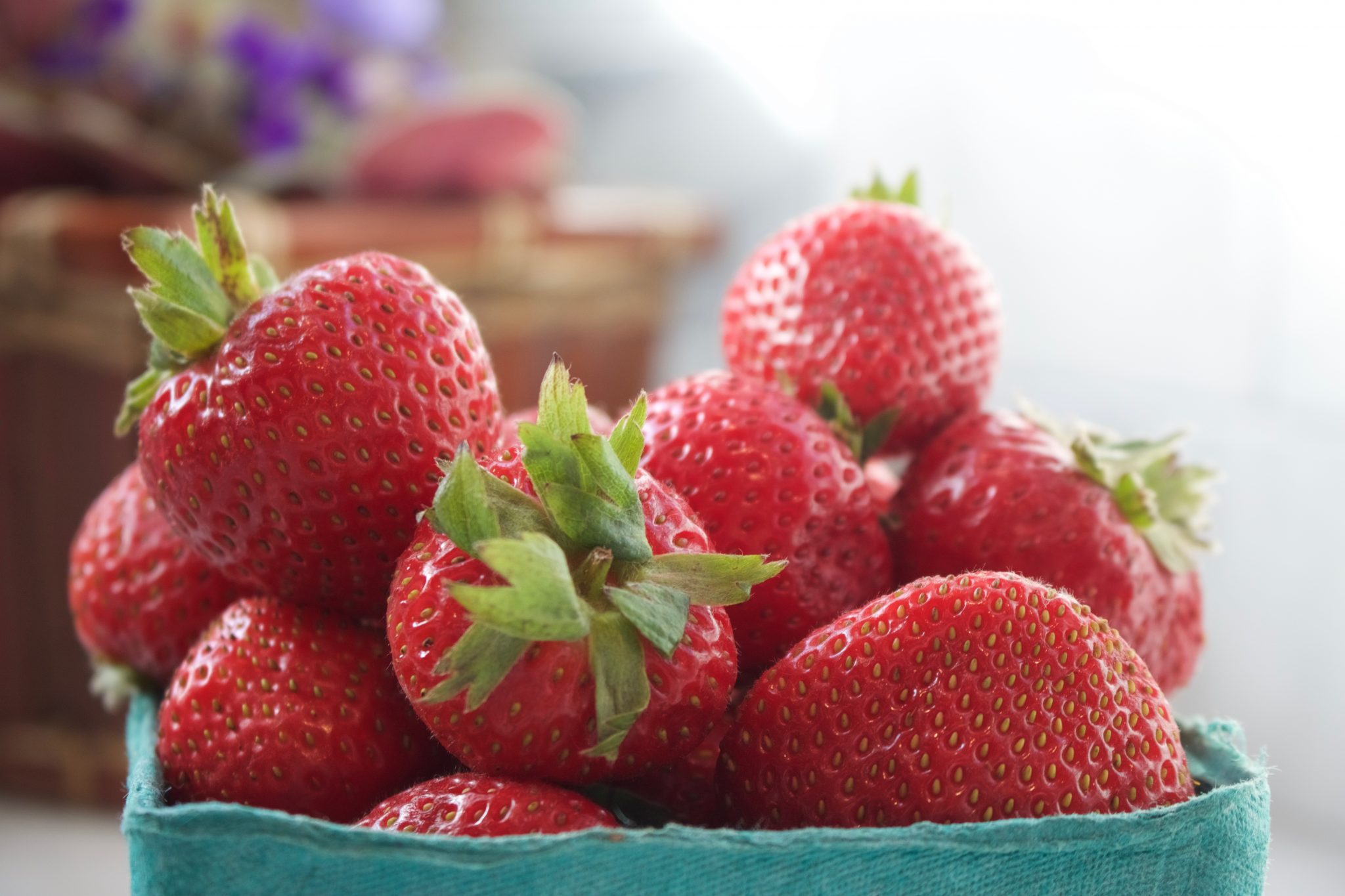 Ripe Red Fresh Whole Strawberries