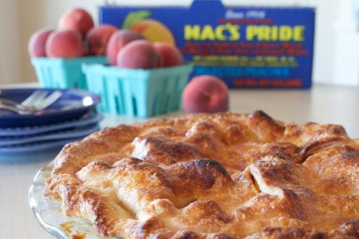 Double crust peach pie