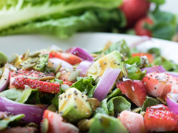 Olive Oli and Balsamic Vinaigrette Salad Bowl Upclose