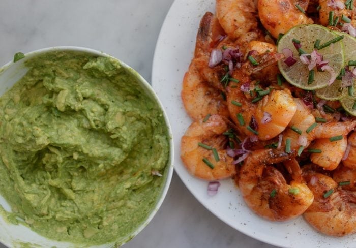 guacamole and shrimp