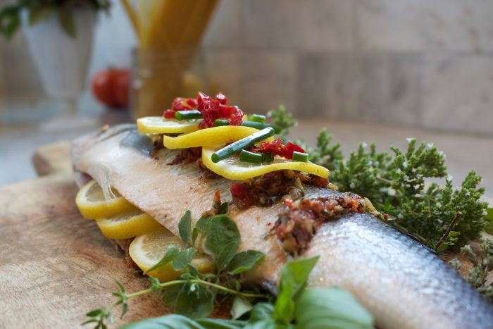 Mediterranean Inspired Fresh Whole Fish. Whole fish, health benefits of fish