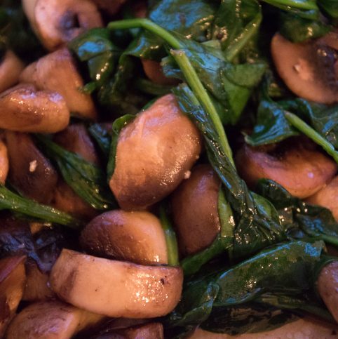 Spinach and mushrooms