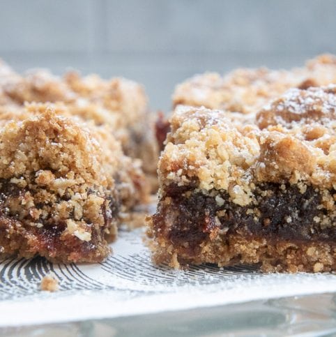 Date Bars with a Buttery Crumb Crust • BurntPorkChops